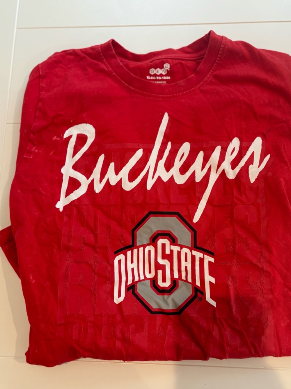 Ohio State Buckeyes Red Kids Short Sleeve Tee